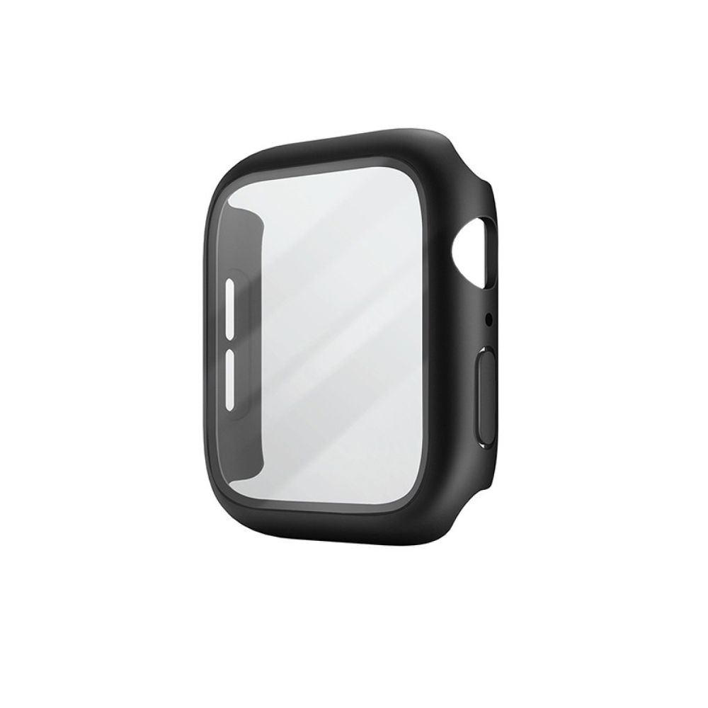 Чехол Uniq Nautic +9H glass влагозащищённый IP68 для Apple Watch 4/5/6/SE 40мм. Цвет: чёрный