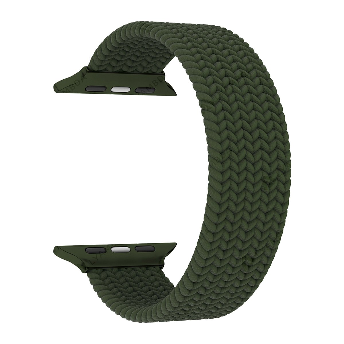 Ремешок нейлоновый Lyambda Steropa для Apple Watch 42мм/44мм. Цвет: тёмно-зелёный