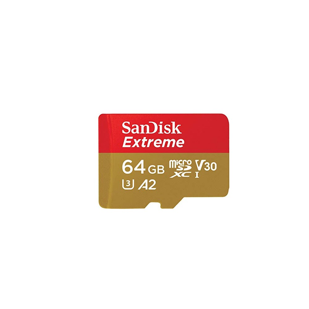 Карта памяти Sandisk Extreme microSDXC 64GB + SD Adapter 160MB/s A2, C10 V30 (SDSQXA2-064G-GN6AA)