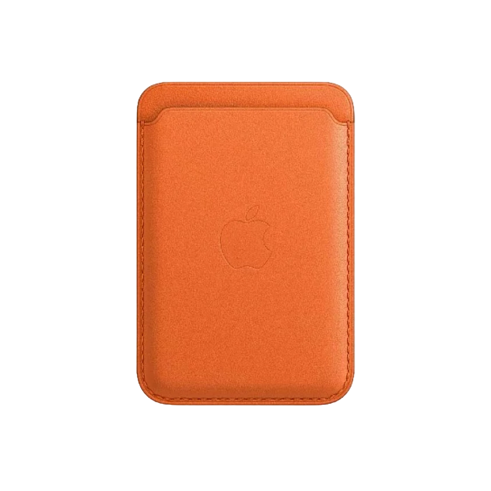 Кожаный чехол-бумажник MagSafe для iPhone Orange