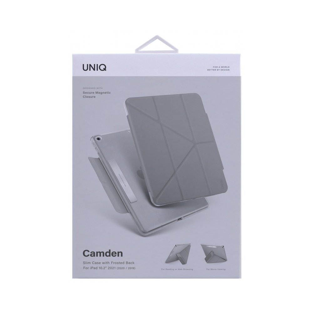 Чехол Uniq для Apple iPad 10.2" Camden антимикробный. Цвет: серый
