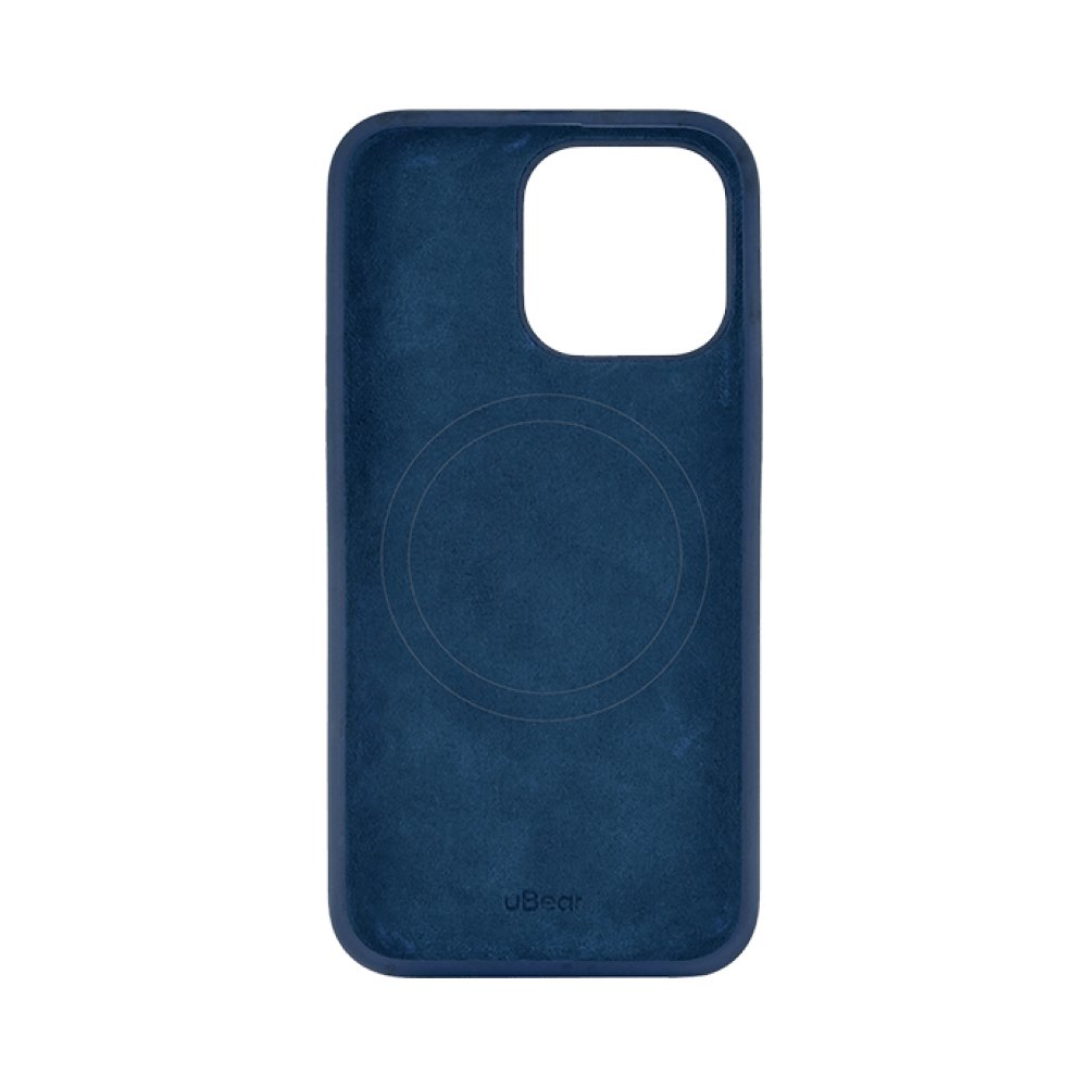 Чехол Ubear Touch Mag Case для iPhone 15 Pro, софт-тач силикон. Цвет: тёмно-синий
