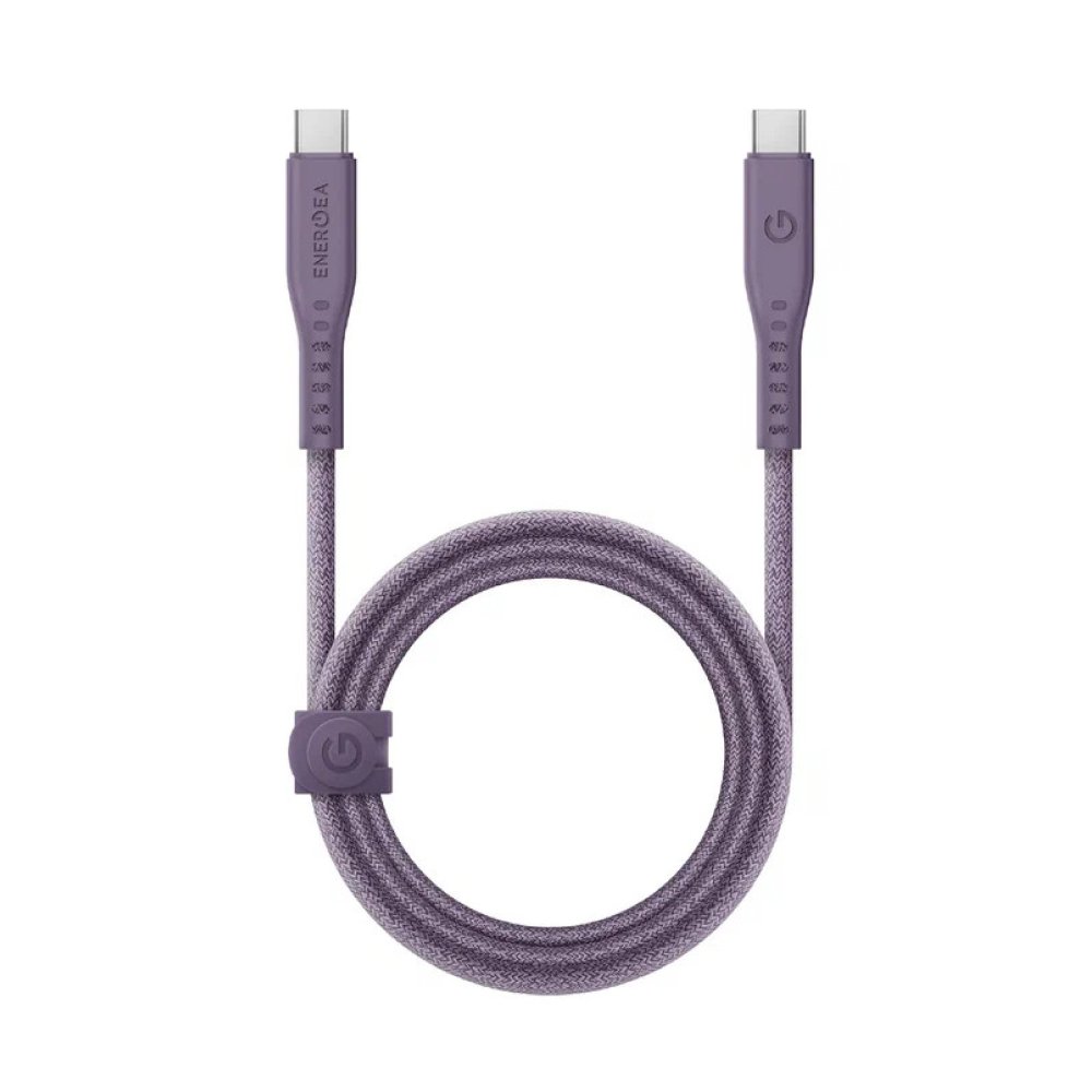 Кабель EnergEA FLOW USB-C — USB-C PD 240Вт, 5A, 1.5 м. Цвет: фиолетовый