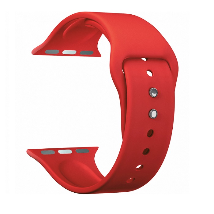 Ремешок спортивный силиконовый Lyambda Altair для Apple Watch 38мм/40мм. Цвет: красный