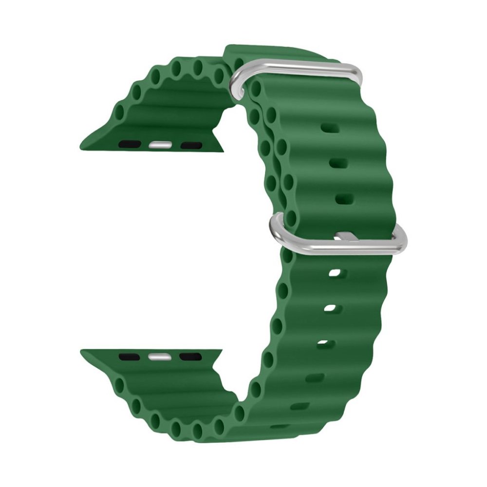 Ремешок силиконовый Lyambda Nekkar для Apple Watch 38/40/41мм. Цвет: зелёный