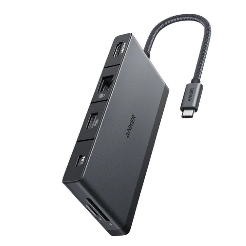 USB-хаб Anker 552 USB-C Hub (9 в 1, 4K HDMI). Цвет: серый