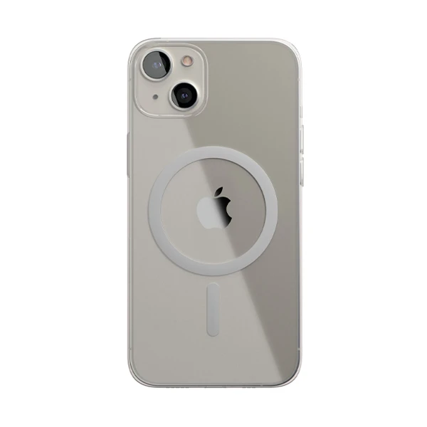 Чехол защитный vlp silicone case с MagSafe для iPhone 13 mini. Прозрачный