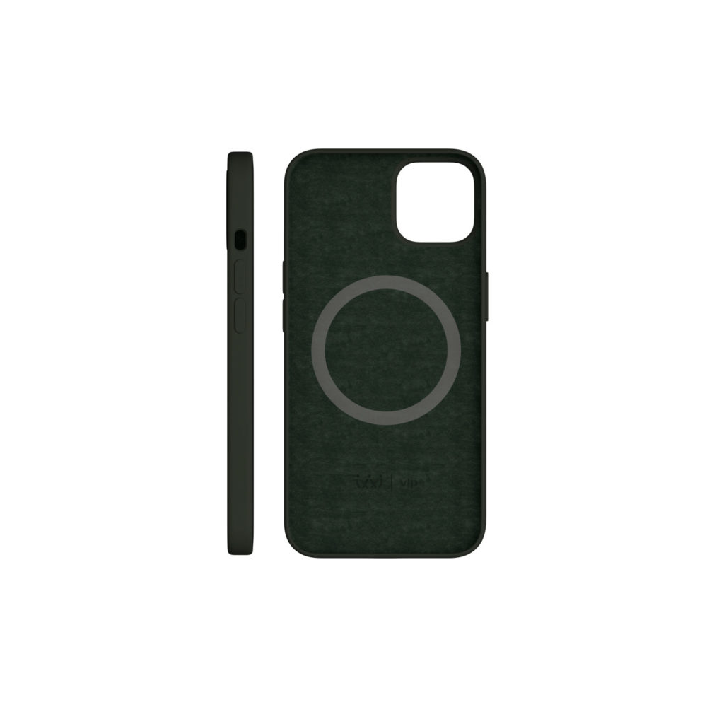 Чехол защитный vlp silicone case с Magsafe для iPhone 14. Цвет: тёмно-зелёный