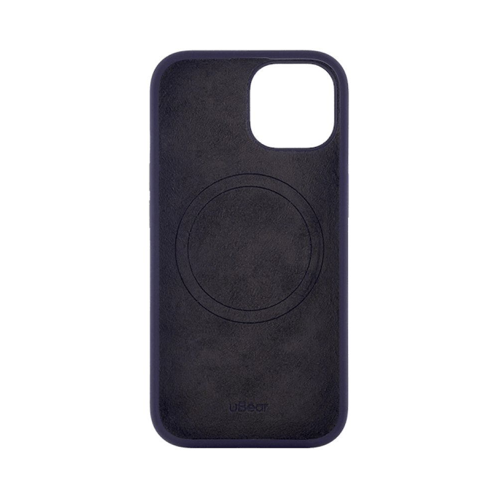 Чехол Ubear Touch Mag Case для iPhone 15, софт-тач силикон. Цвет: тёмно-фиолетовый