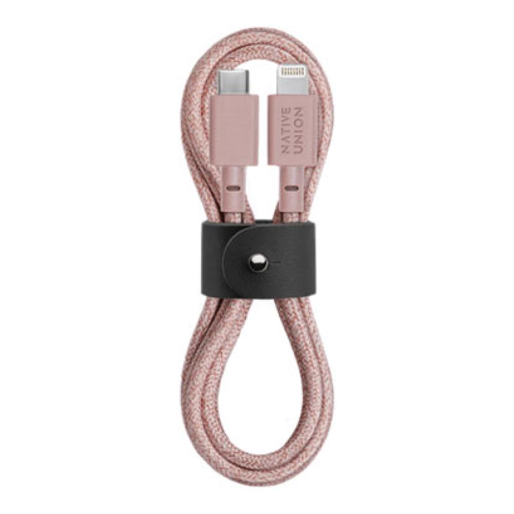 Кабель Native Union Lightning — USB-C, 1.2м. Цвет: розовый