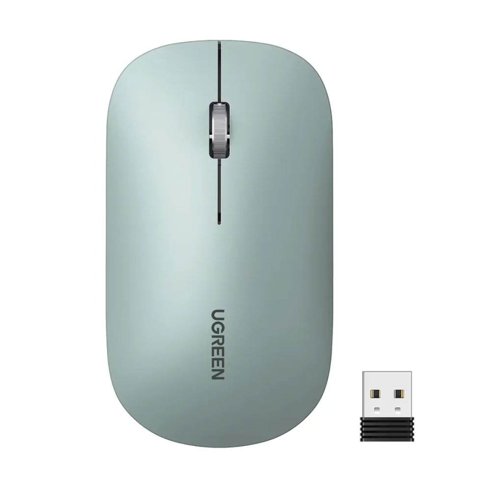 Беспроводная компьютерная мышь UGREEN MU001, 4000 DPI, 2.4G+Bluetooth. Цвет: зелёный
