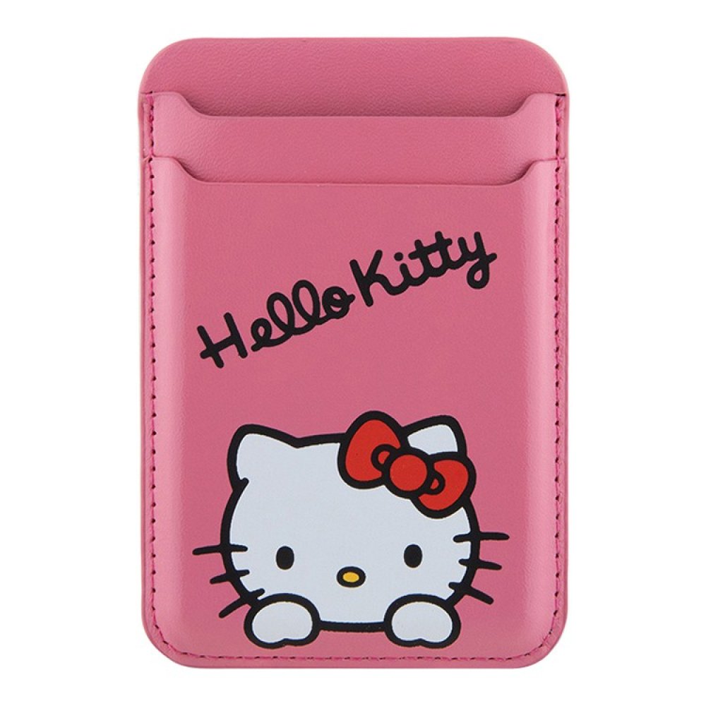 Магнитный бумажник Hello Kitty Cardslot MagSafe PU leather Dreaming Kitty. Цвет: розовый