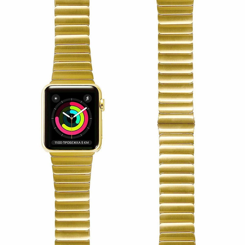Ремешок из нержавеющей стали Lyambda Canopus для Apple Watch 42мм/44мм. Цвет: золотой