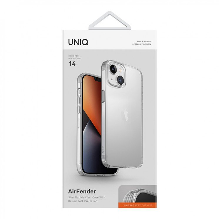 Чехол Uniq Air Fender для iPhone 14. Цвет: прозрачный