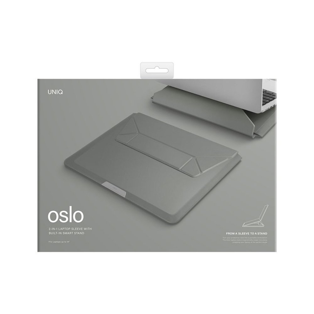 Чехол Uniq Oslo V2 PU leather для ноутбуков 14". Цвет: зелёный