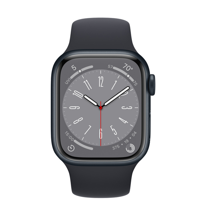 Apple Watch Series 8, 41мм, корпус из алюминия цвета "Тёмная ночь"