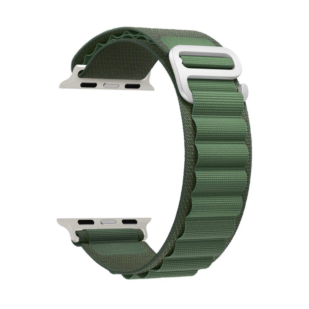 Ремешок нейлоновый Lyambda NAVI для Apple Watch 38/40/41мм. Цвет: зелёный