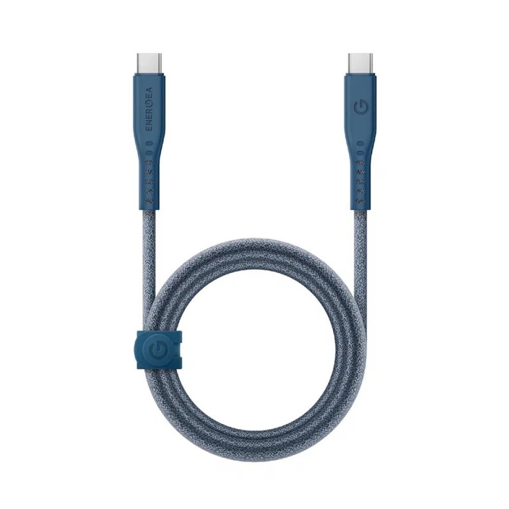 Кабель EnergEA FLOW USB-C — USB-C PD 240Вт, 5A, 1.5 м. Цвет: синий
