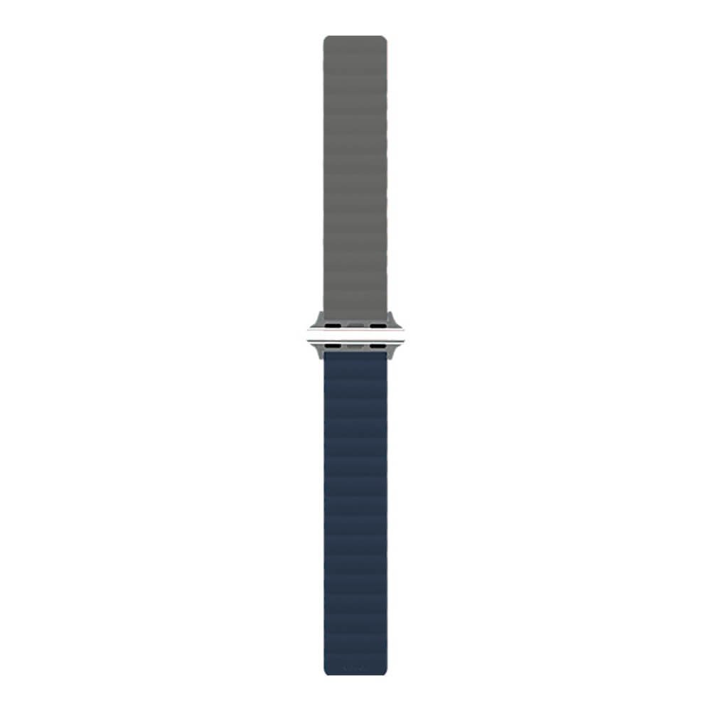 Ремешок силиконовый магнитный uBear Mode для Apple Watch 42/44/45мм. Цвет: синий/серый