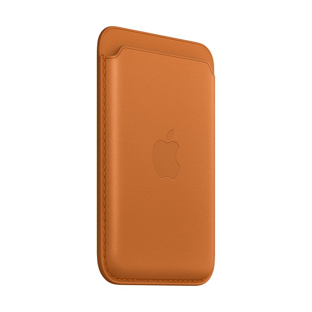 Кожаный чехол-бумажник MagSafe для iPhone. Цвет: "Золотистая охра"