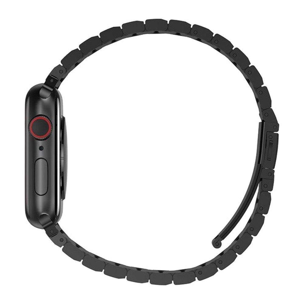 Ремешок из стали Uniq Strova Strap Link Steel для Apple Watch 42/44/45/49мм. Цвет: черный