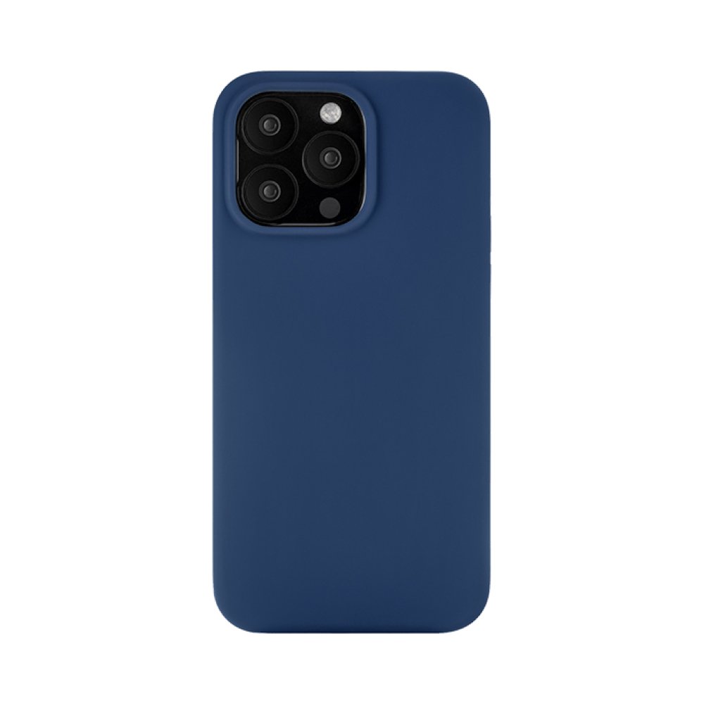Чехол Ubear Touch Mag Case для iPhone 15 Pro, софт-тач силикон. Цвет: тёмно-синий