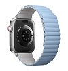 Ремешок силиконовый Uniq Revix reversible Magnetic для Apple Watch 38мм/40мм. Цвет: белый/синий