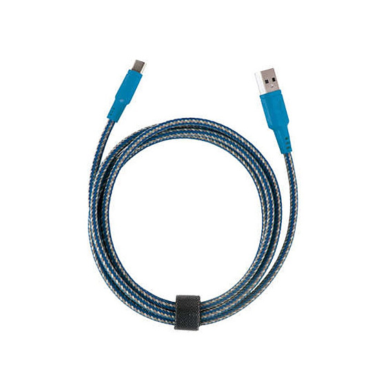 Кабель EnergEA FibraTough USB-C - Lightning MFI 1.5м. Цвет: синий (CBL-FTCL-BLU150)