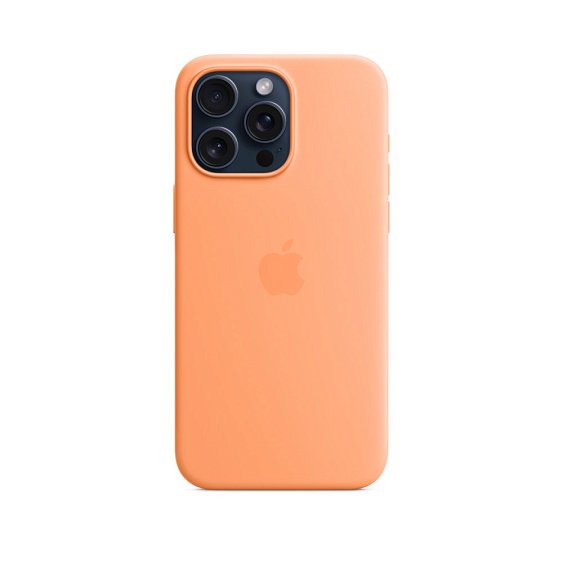 Силиконовый чехол MagSafe для iPhone 15 Pro Max Silicone Case with MagSafe - Orange Sorbet