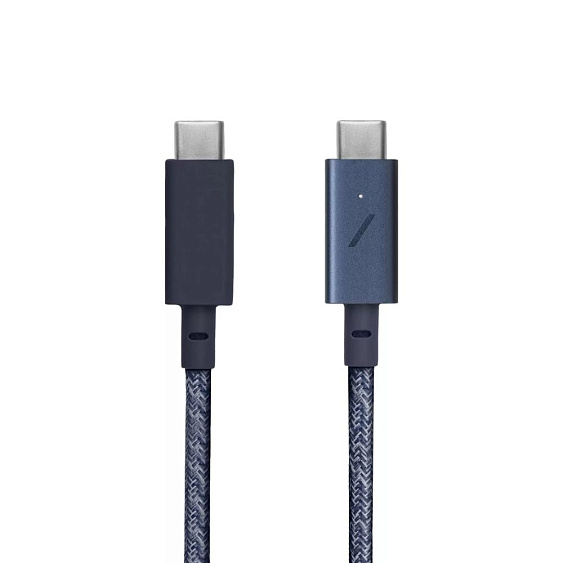 Кабель Native Union USB-C — USB-C, 100W, 2.4м. Цвет: индиго