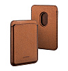 Чехол-бумажник K-Doo Leather Wallet Magsafe, кожаный. Цвет: коричневый