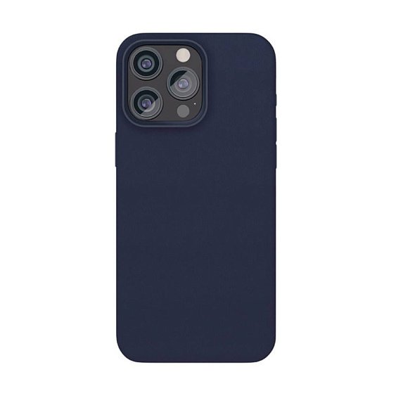 Чехол защитный vlp ecopelle case с MagSafe для iPhone 15 Pro. Цвет: синий