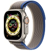 Apple Watch Ultra, 49мм, ремешок "Походная петля" сине-серого цвета, размер S/M