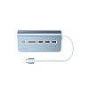 USB-хаб Satechi Type-C Aluminium USB Hub & Micro/SD Card Reader w/Cable. Цвет: синий