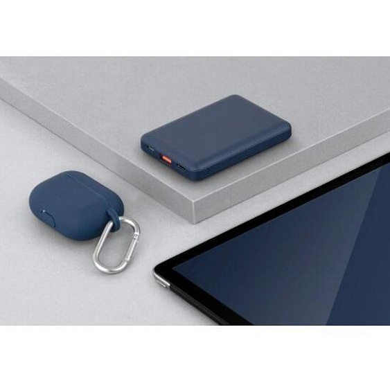 Портативный аккумулятор Uniq Fuele mini 8000mAh, USB-C, PD 18W. Цвет: синий