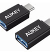 USB адаптер Aukey Type-c to USB-A 3.0 (2 шт). Цвет: черный