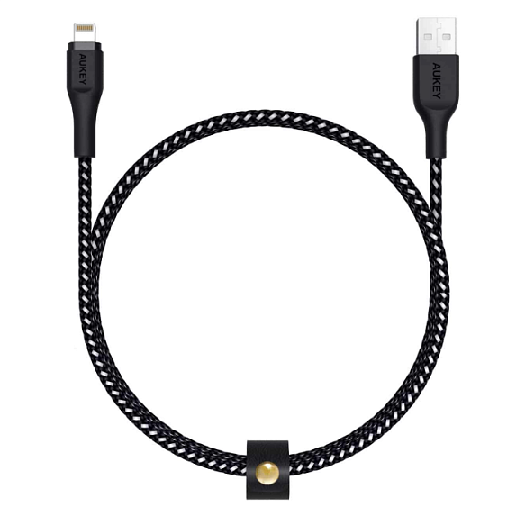 Кабель Aukey MFi Lightning — USB-A. 1.2м. Цвет: черный