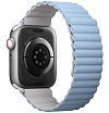 Ремешок силиконовый Uniq Revix reversible Magnetic для Apple Watch 42мм/44мм. Цвет: белый/синий