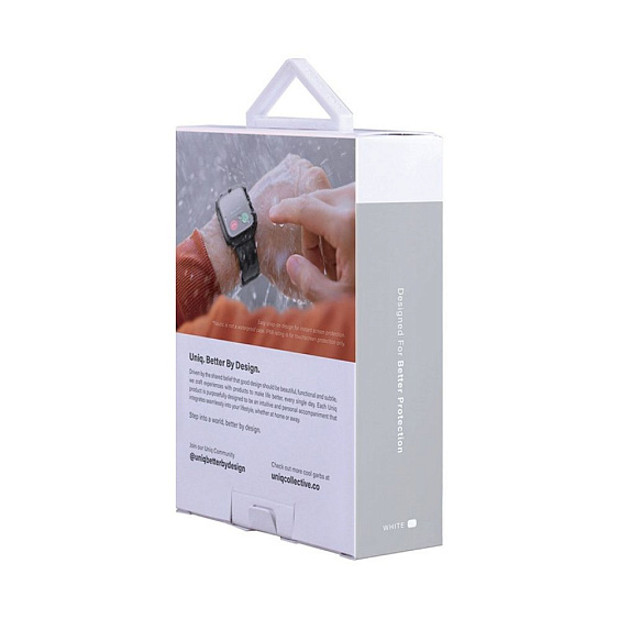 Чехол Uniq Nautic +9H glass влагозащищённый IP68 для Apple Watch 4/5/6/SE 40мм. Цвет: белый