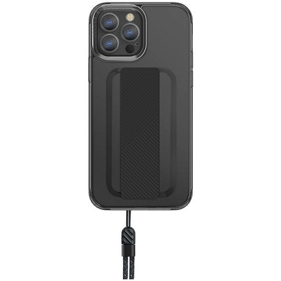 Чехол Uniq HELDRO для iPhone 13 Pro Max с ремешком. Цвет: серый