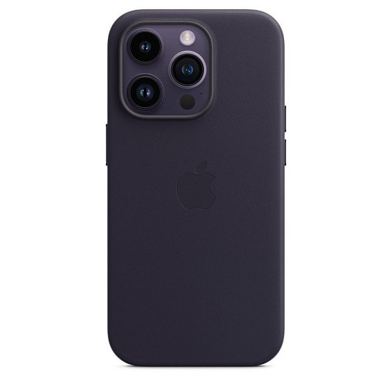 Кожаный чехол MagSafe для iPhone 14 Pro Max Leather Case with MagSafe - Ink