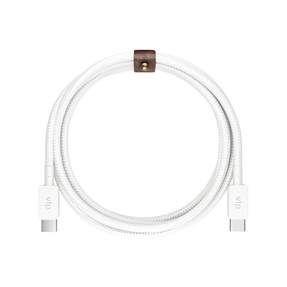 Кабель VLP Nylon Cable USB-C — USB-C, 1.2м. Цвет: белый