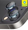 Защитное стекло BlueO Camera lens Armor metal д/камеры iPhone 14/14 Plus (2 шт.). Цвет: чёрный