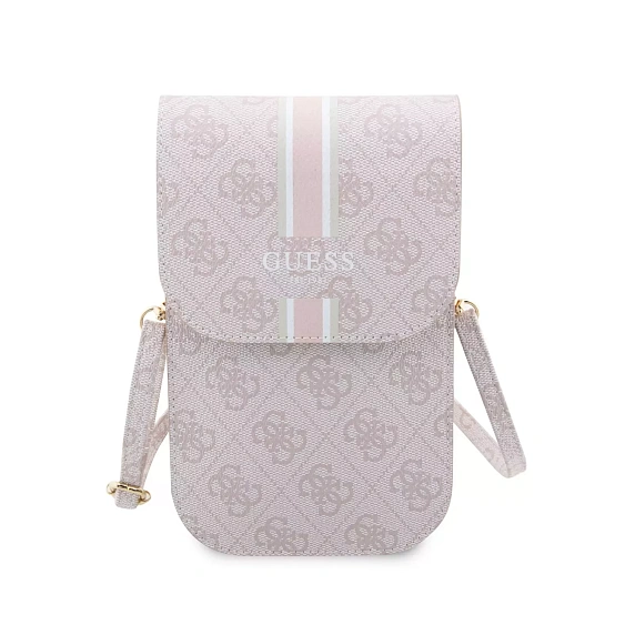 Сумка Guess Wallet Bag 4G Stripes для iPhone. Цвет: розовый