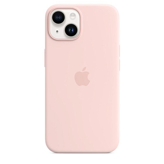 Силиконовый чехол MagSafe для iPhone 14 Silicone Case with MagSafe - Chalk Pink