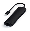 Адаптер Satechi USB-C Slim Multiport с Ethernet Adapter. Цвет: черный
