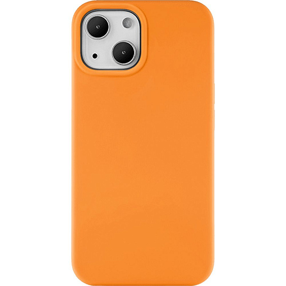 Чехол Ubear Touch Case для iPhone 13, софт-тач силикон. Цвет: оранжевый