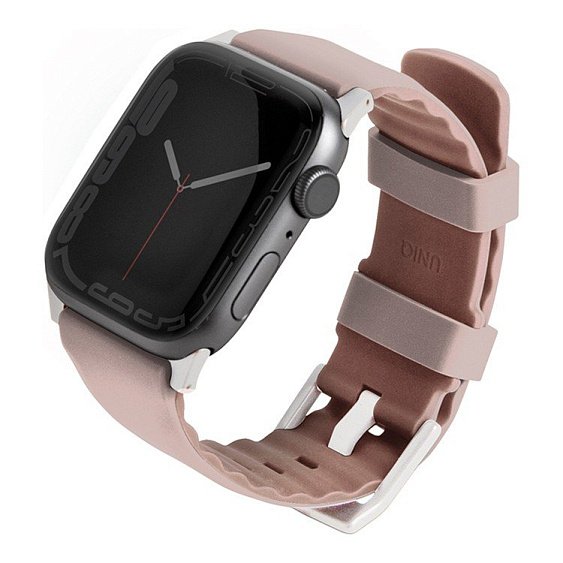 Ремешок силиконовый Uniq Linus для Apple Watch 38мм/40мм. Цвет: розовый