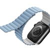 Ремешок силиконовый Uniq Revix reversible Magnetic для Apple Watch 42мм/44мм. Цвет: белый/синий