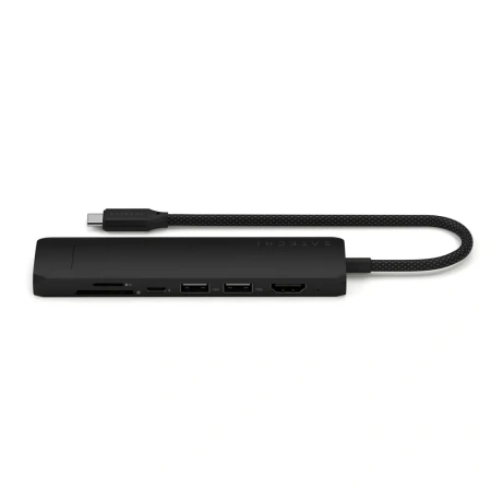 Адаптер Satechi 7-in-1 1хUSB-C+2xUSB-A+HDMI 4K@60Hz+Ethernet 1Гбит. Цвет: черный
